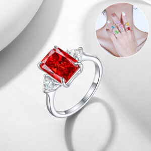 Rectangular Rhinestone Ring Ins Fashion Love Rings