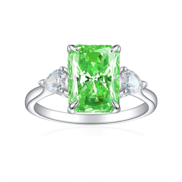 Rectangular Rhinestone Ring Ins Fashion Love Rings - Image 7