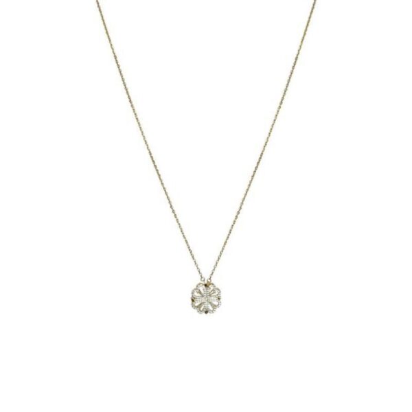 Retro Magnetic Folding Heart Shaped Four Leaf Clover Pendant Necklace Women Love Clavicle Chain Gifts Openable Choker Jewelry - Image 8